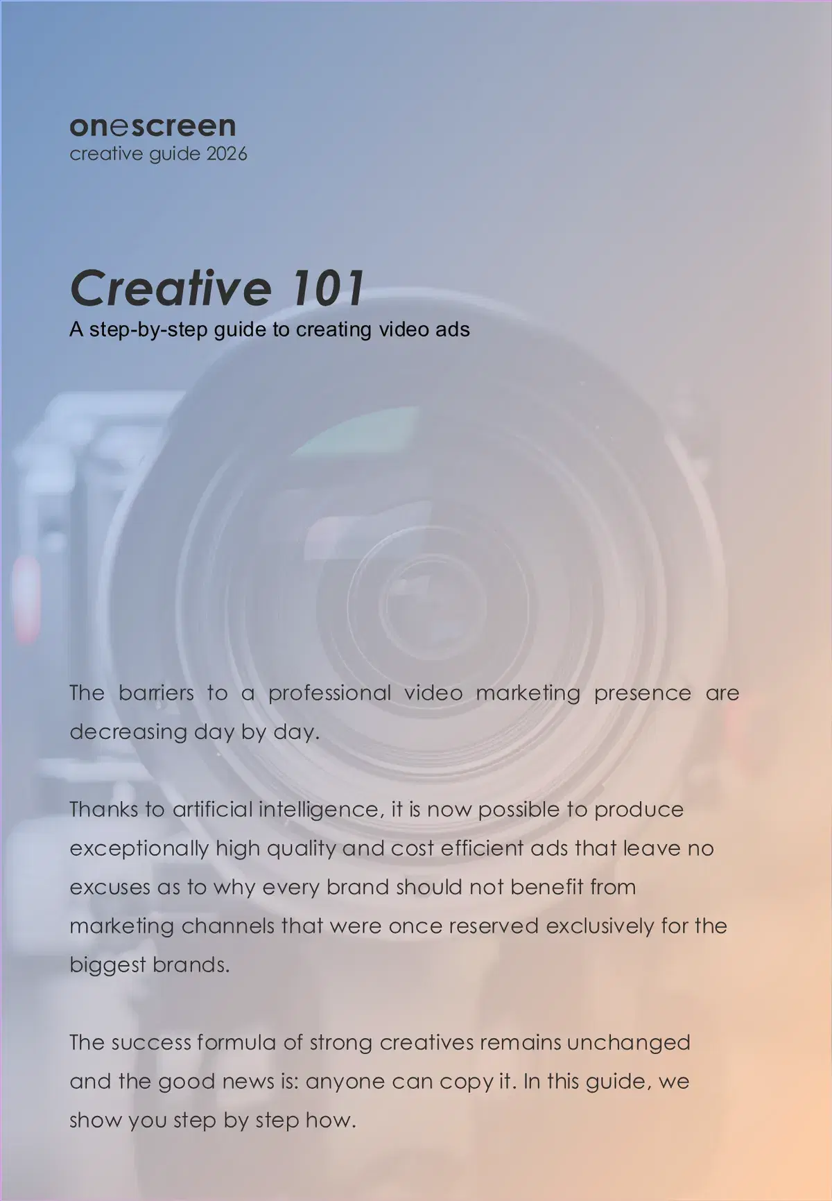 First page of the Creative Guide 2026 guide