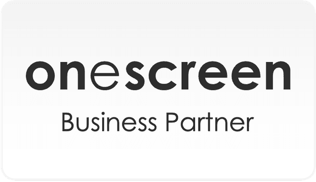 onescreen Logo (invertiert)