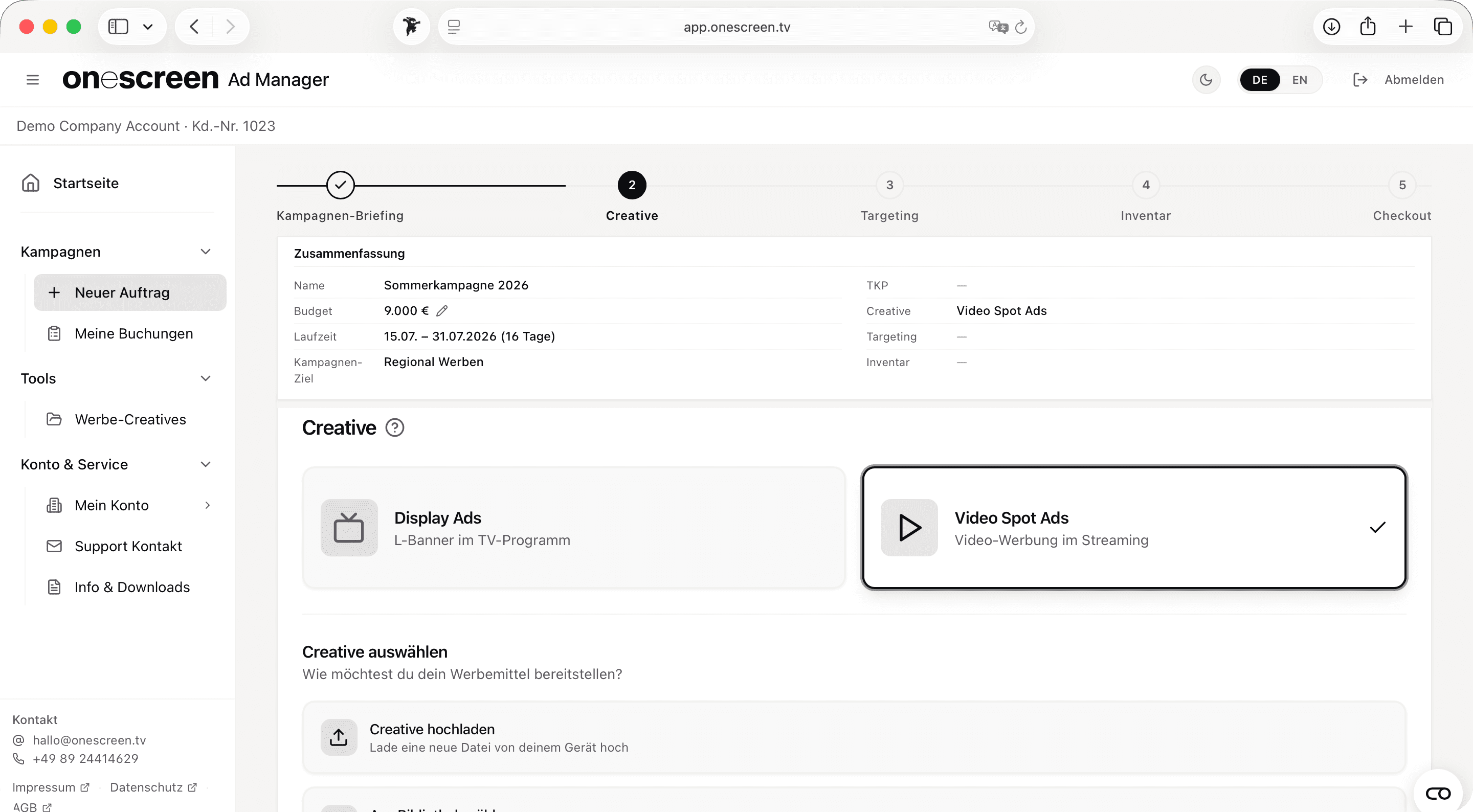 onescreen Plattform