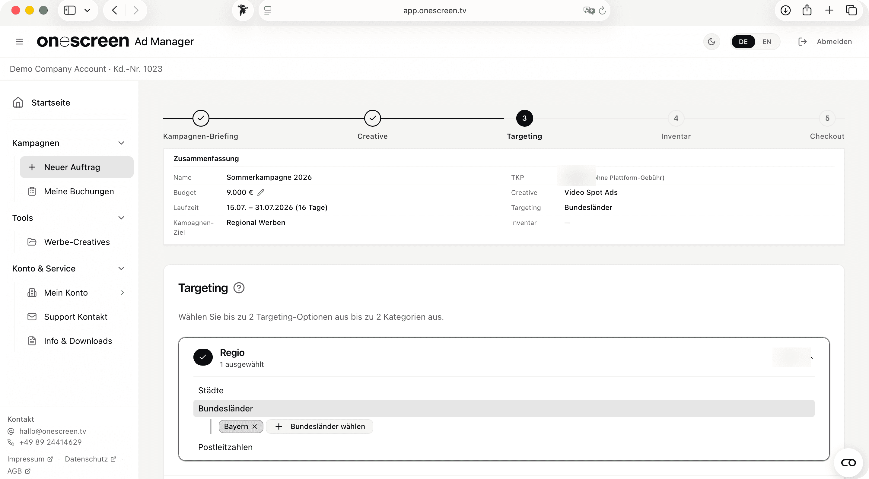 onescreen Plattform